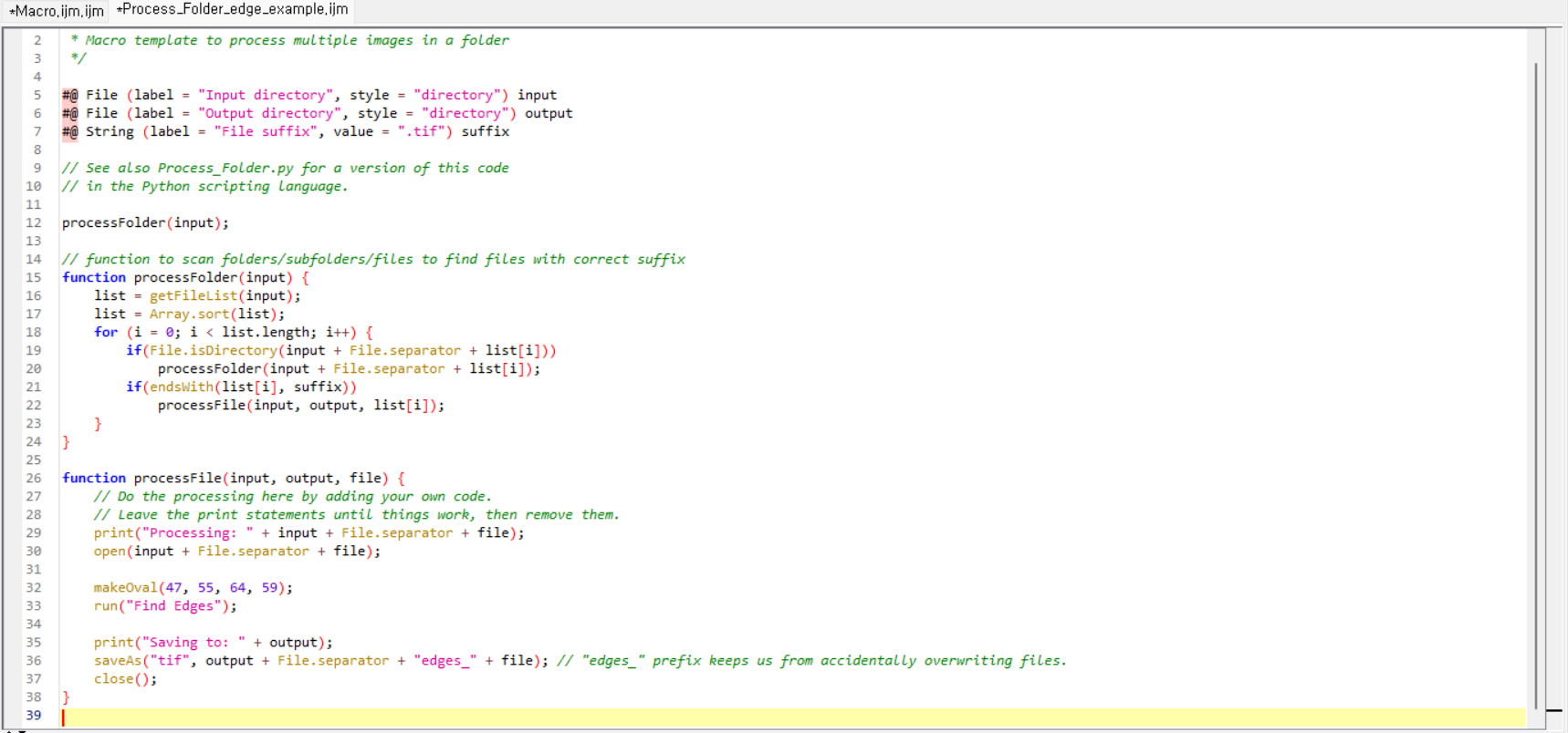 Finished batch macro
