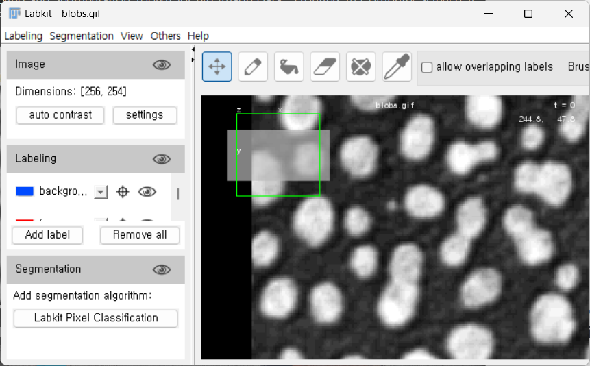 Labkit image opened