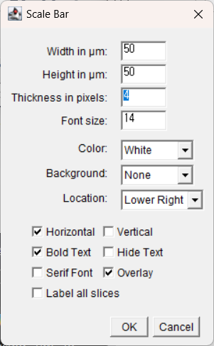 Adding a scale bar overlay